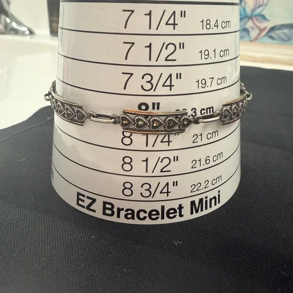 ✨ Vintage Art Deco Vermeil & Marcasite Bracelet | Estate Heirloom ✨ - Picture 8 of 10